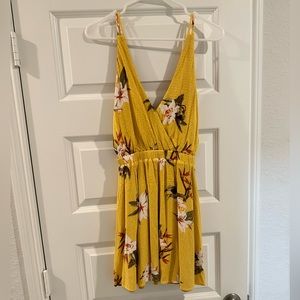 Yellow Floral Summer Dress